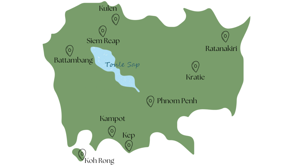 Carte Cambodge Incontournables