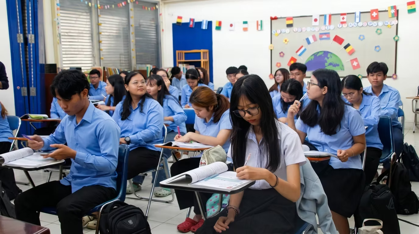 Étudiants Cambodge